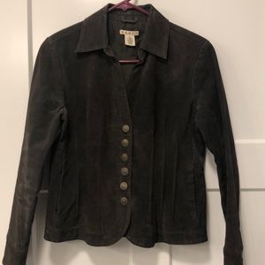 Brown leather suede jacket/blazer